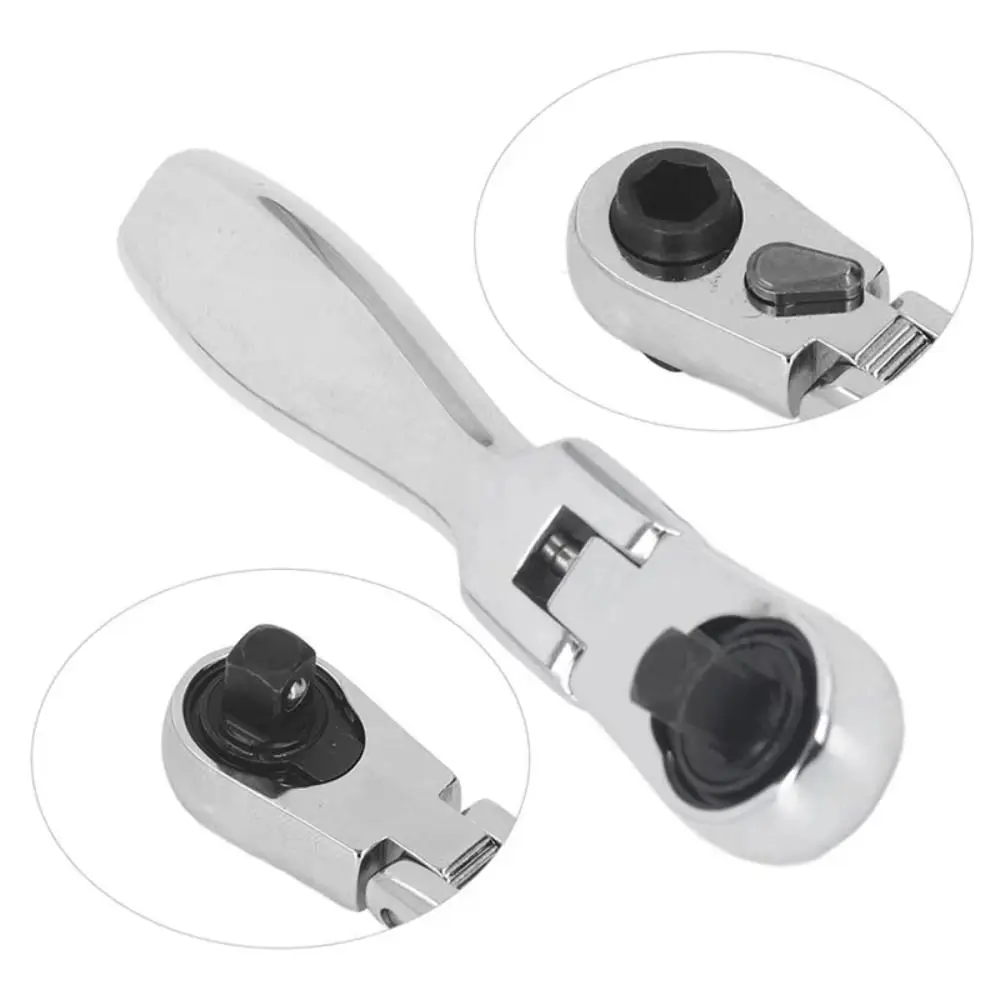 

2 in 1 Mini Ratchet Wrench Set Mini Precision Angle Adjustable Ratchet Wrench Movable Head Bidirectional Adjustment Paddles