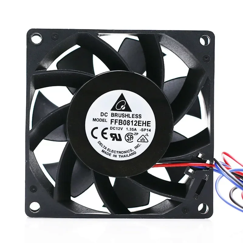 

Original Delta FFB0812EHE 8038 80MM Comptuter server case fan frequency converter Cooling fan 12V 1.35A with 3pin