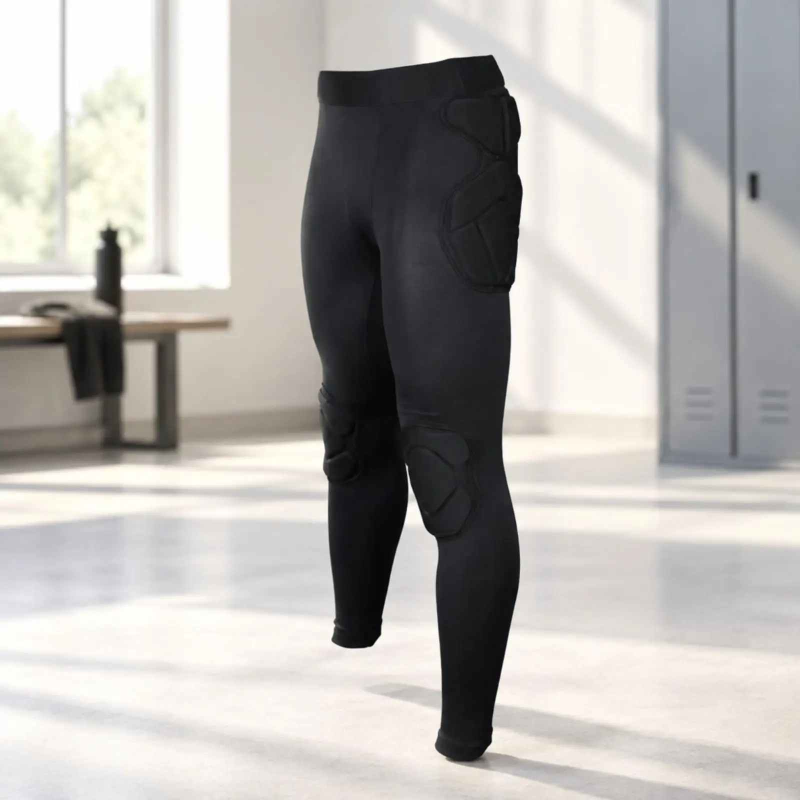 Men Goalkeeper Pants with Compression Fit and Guard Pads for Soccer Training Protection for Goalies