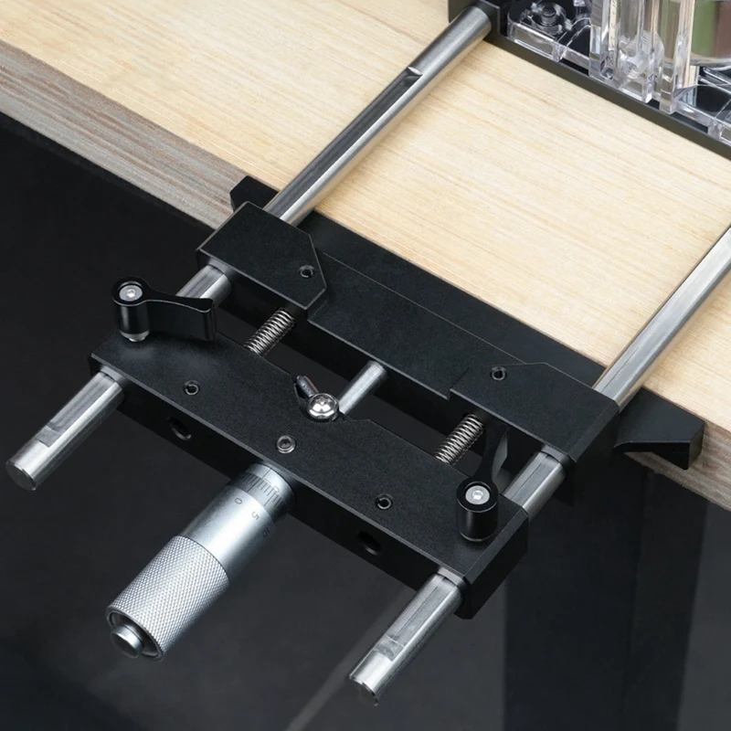 Woodworking Trimming Machine Linear Guide Rail Edge Trimming Guiding Rule Fine-Tuning Slot Tools For 65Mm Trimmer