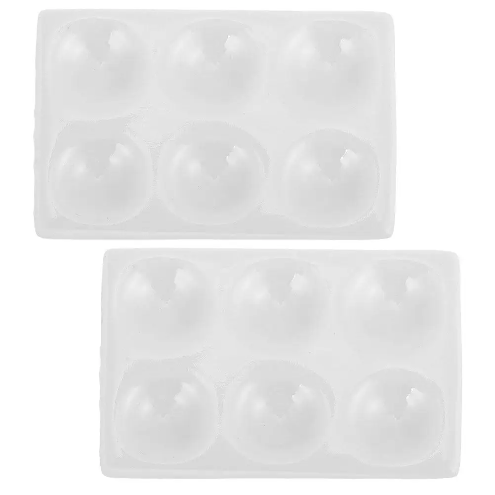 2Pcs Ceramic Spot Plates 6 Holes for Scientific Experiment Chemical Reaction Laboratory Porcelain Reaction Plate Chemical