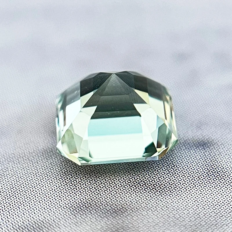 Top Lab Grown Sapphire Square Asscher Cut Green Color VVS1 Charms DIY for Jewelry Making Materials Selectable AGL Certificate