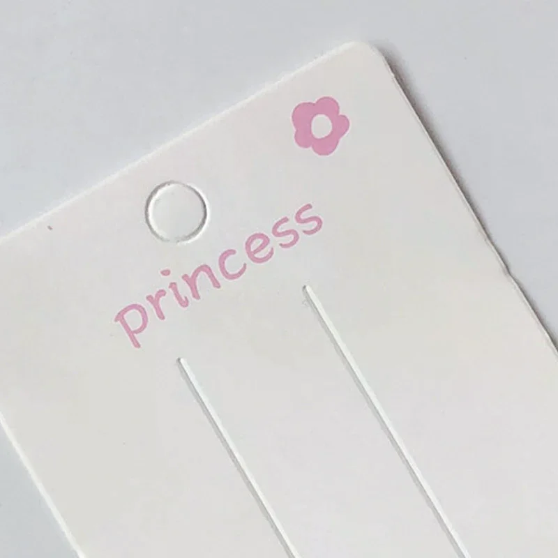 50PCS Blank Hair Clip Paper Cards Hair Accessories Jewelry Display Card Fashion Hair Clip Holder Headwear Packaging Card