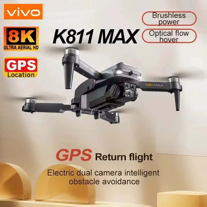 K811 MAX الطائرة بدون طيار GPS العودة 4K HD كاميرا مزدوجة 5G WIFI ذكي تجنب العوائق رباعية المحاور فرش التصوير الجوي يطير