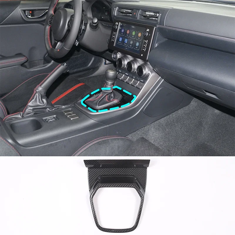 For Toyota 86 for Subaru BRZ 2022-23 Real Carbon Fiber Car Gear Shift Panel Frame Cover Trim Car Accessories(automatic Version)