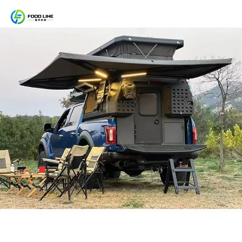 Customized Four Wheel Drive Truck Slide In Camper Outdoor Camping Travel Camper view 6