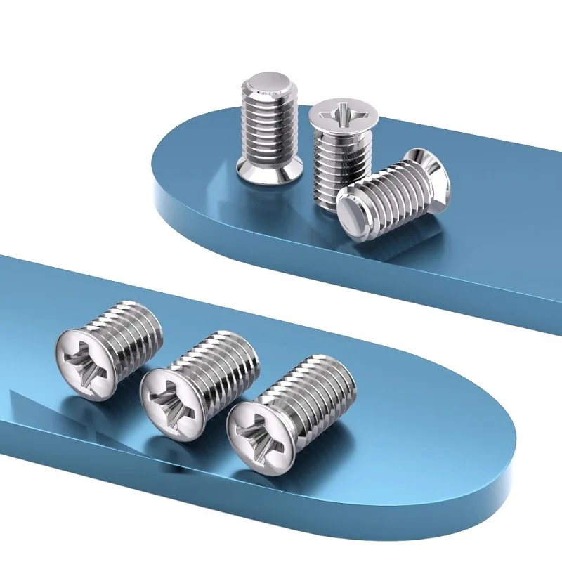 304 Stainless Steel M4 M5 M6 Non Standard Small Head Countersunk Cross Recessed Flat Head Bolts Flat Head Crews