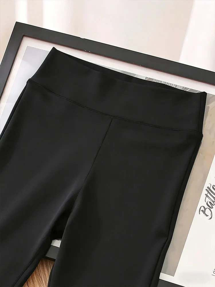 Womens Black Flare Pants Spring Casual Leggings New Style Stretch Yoga Sweatpants Bootcut Shark Pants Autumn Thin Flare Trousers - view 5