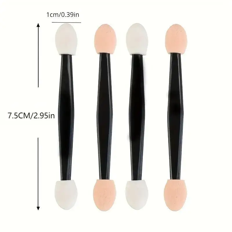 50 قطعة برو الإسفنج عصا ظلال العيون فرشاة قضيب مستحضرات التجميل يشكلون مزدوجة رئيس عينيه فرشاة للنساء ماكياج 7.5cm2.95in