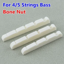 1 PieceReal Slotted Bone Nut For 4/5 Strings Bass (38MM/43MM/ 45MM * 3.5MM * 6MM )