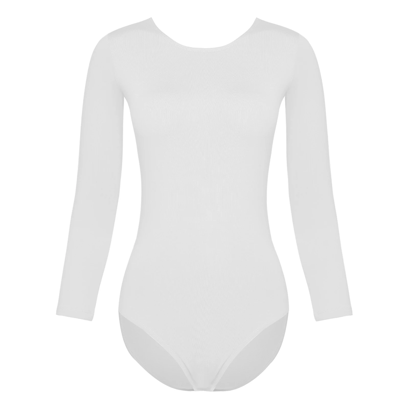

Womens Yoga Leotard Long Sleeve Solid Color Bodysuit Figure Skating Costume Ballet Dancewear for Profession Performance Traning