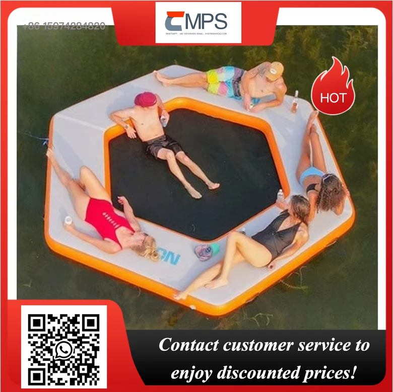 Inflatable Floating Island Platform Bed With Inflatable Floating Dock Large Inflatable  Chair/sofa