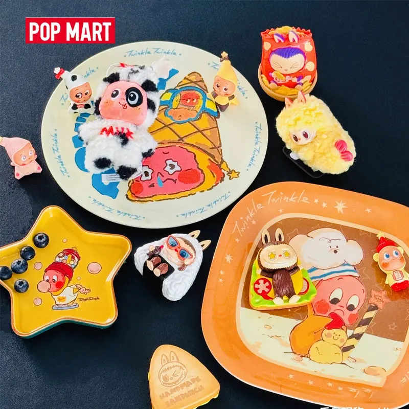 

Pop Mart Twinkle Twinkle Moon Gelato Series-Round Plate/square Plate Blind Box Genuine Mystery Box Guess Bag Ornament Collection