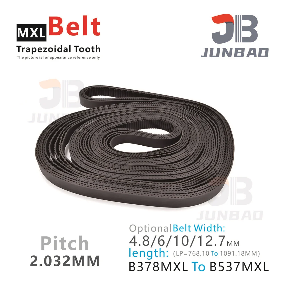 

Trapezoidal Tooth Timing Belt B378 To B537MXL Pitch Length LP=768.10 To 1091.18MM Width 4.8 6 10 12.7MM High Torque Toothed Belt