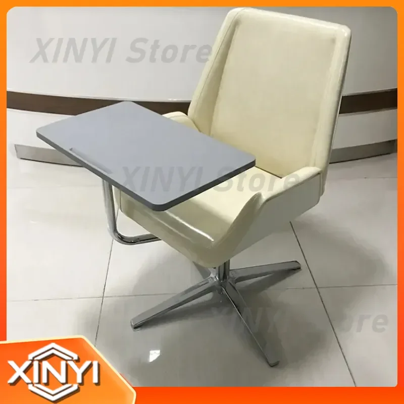 Leather Art Training Chair with Large Writing Board on Wheels for Students Artists Office Use Rotatable Fashion Desk Chair