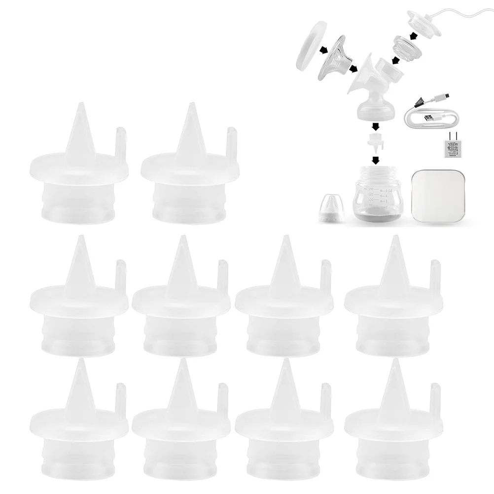 

10 Pcs Manual Electric Breast Pump Accessories Silicone Counterflow