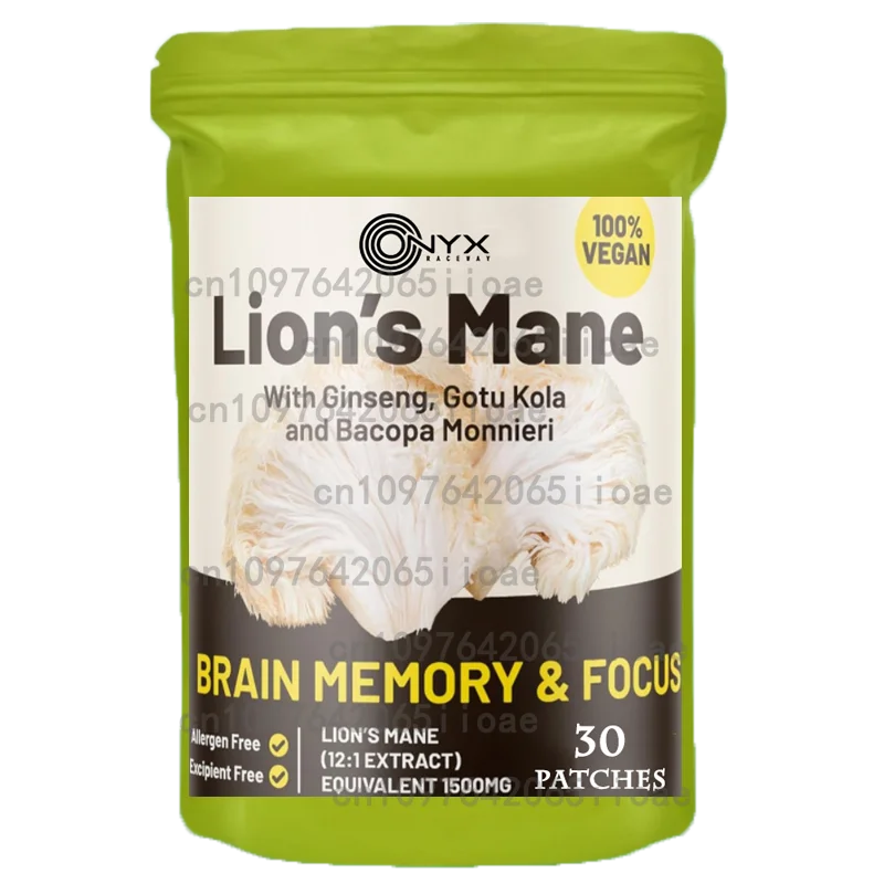 

Lion's Mane Mushroom Transdermal Patches Brain Booster Focus & Memory - 30 Patches One Month Supply