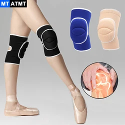 MTATMT 1Pair Sports Compression Knee Pads Dancing Knee Protector Thickened Sponge Knee Brace Support for Volleyball Yoga Ballet