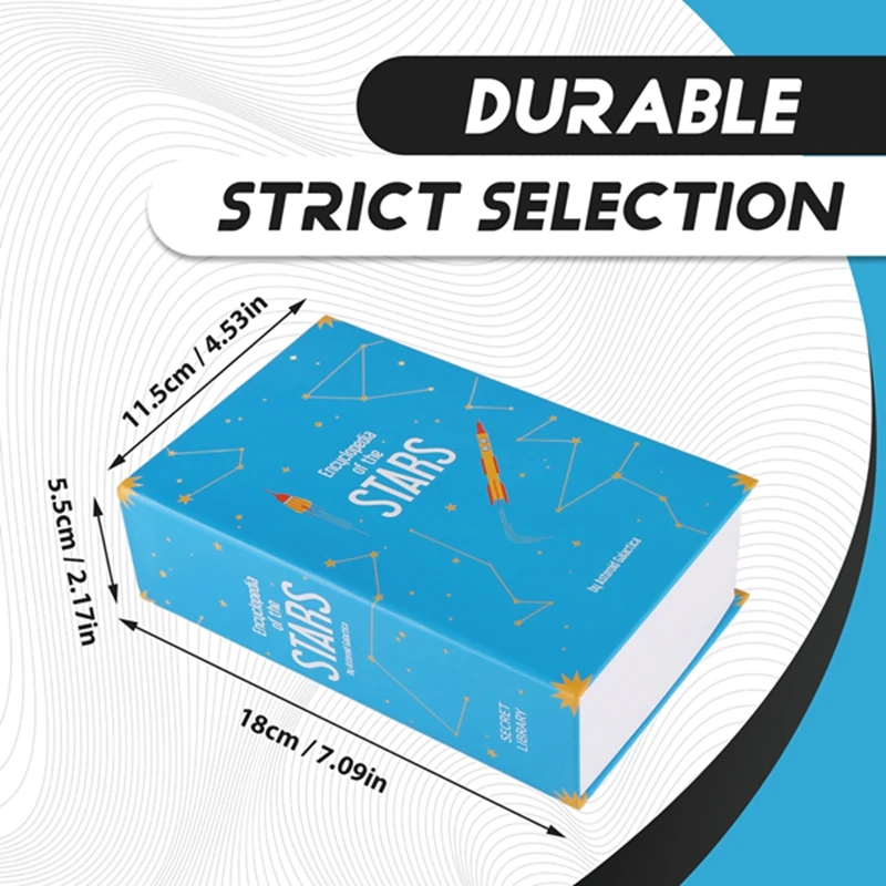 Dictionary Book Safe Storage Box,  Safe With 3 Digital Combination Lock, Anti-Theft Safe Secret Box