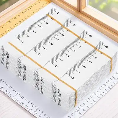 

100 pcs Paper Tape Measure Dual Sided Disposable Wound Ruler For Medical Hospital Body Measurement Head Circumference