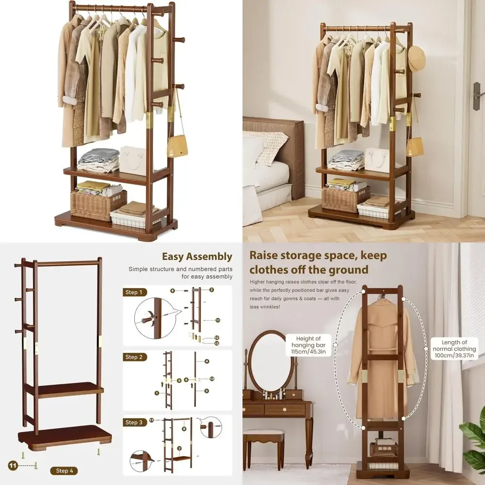 Coat Rack Solid Woo…