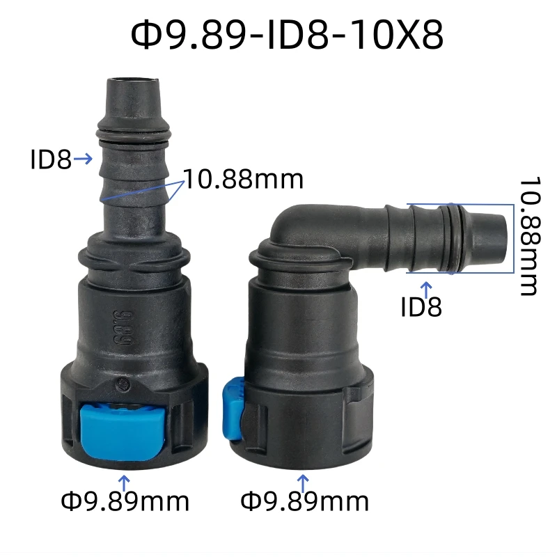 

9.89mm ID8 female auto Fuel line quick connector plastic fuel filter fittings special for Ford Transit 2 pcs one lot