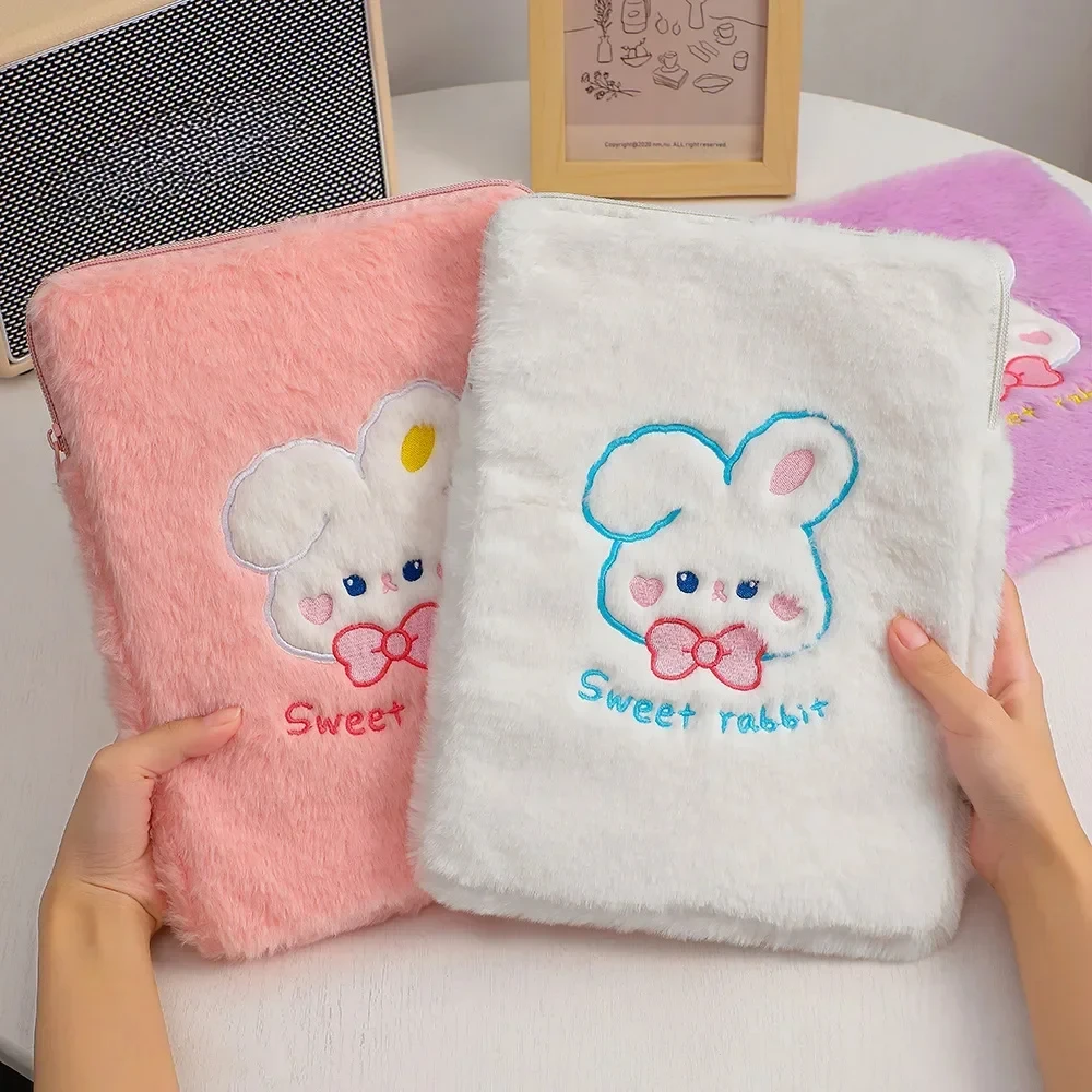 Cartoon Plush Tablet Computer Bag Girl Cute Rabbit Inner Tank Bag 11 Inch for Ipad Pro 11 Case Tablet Storage Bag