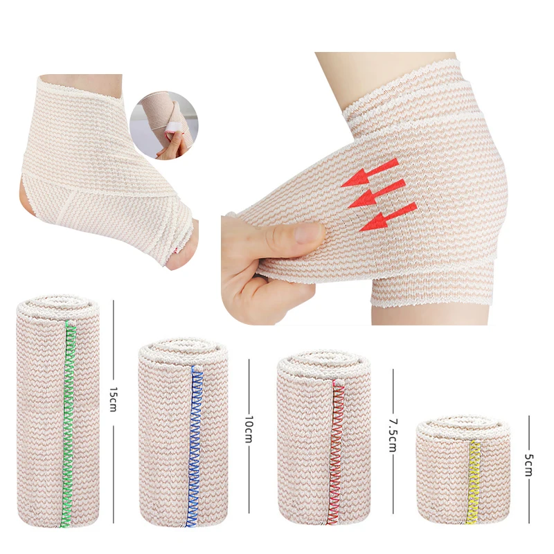 2Pack Elastic Bandage Wrap,Compression Wrap Bandage for Legs,Ankle,Knee,Tummy,Body,Lymphedema Wraps for Legs,Latex-Free