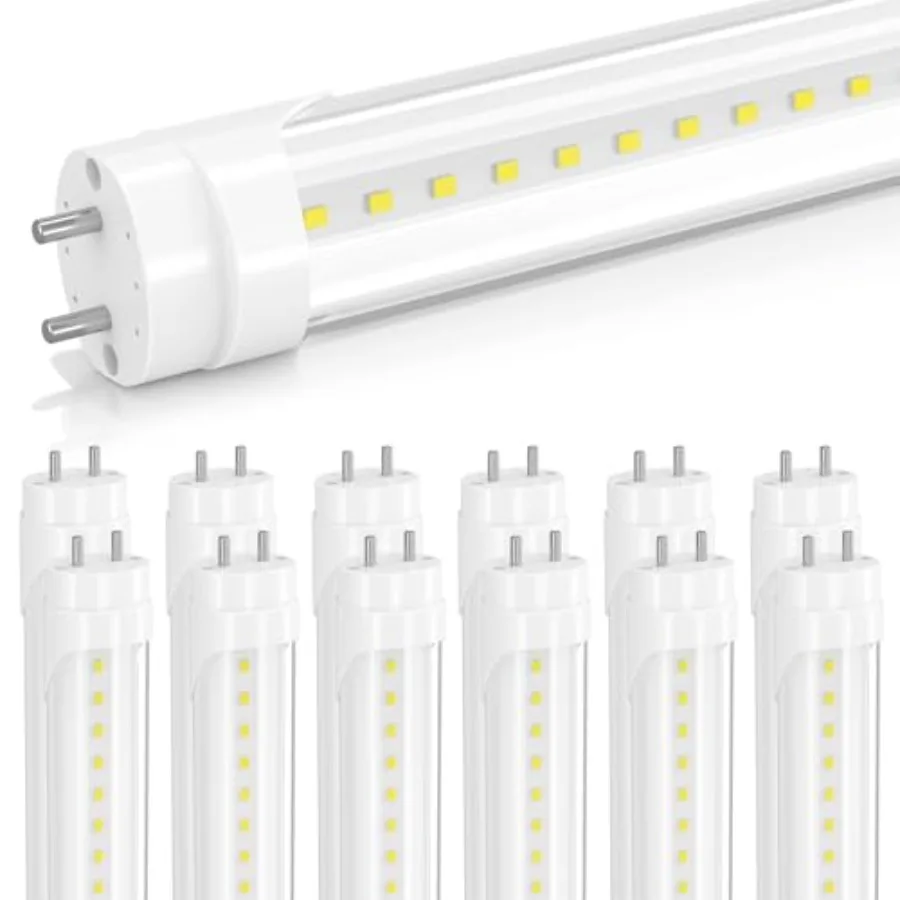 T8 LED Type B Light Bulbs, 10W 24W Equivalent,5000K, 1300LM for G13, LED Fluorescent Tube Replacement, Super Bright Lamp Beads,