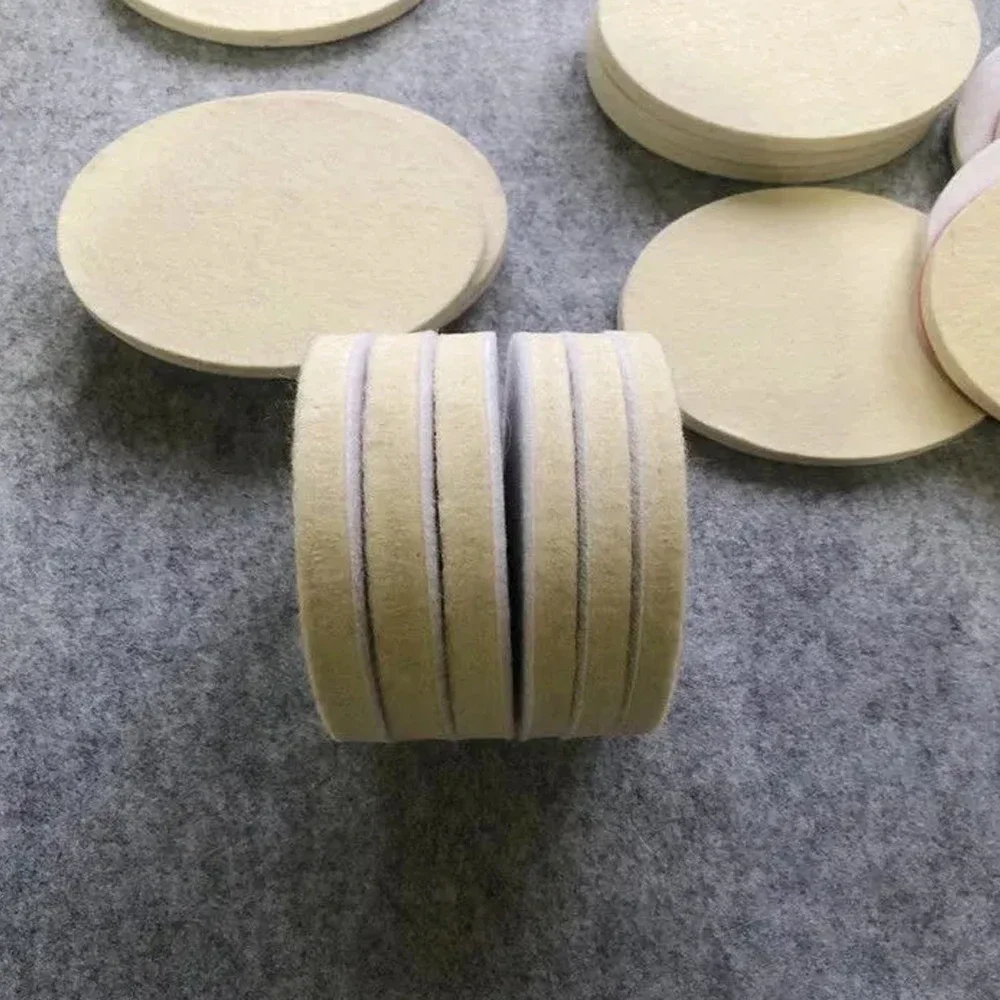 Wool Felt Polishing Pad Set - 75mm to 180mm Sizes, for M10 & M14 Wheels, Ideal for Glass and Stainless Steel Scratch Repair
