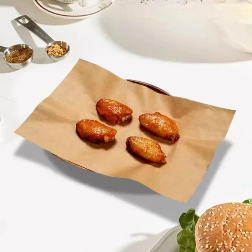 50/100PCS New Waterproof Baking Paper Food Grade Non-stick Parchment Baking Sheet Oil Resistant Baking Sheets Air Fryer