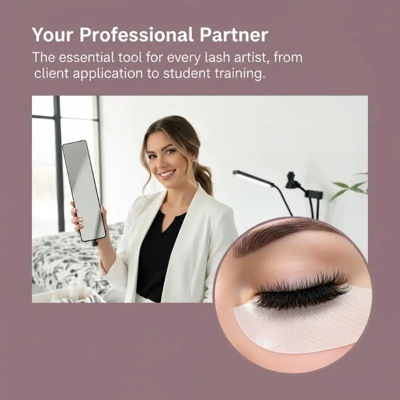 Eyelash Grafting Inspection Mirror HD Anti-Fog Long Strip 1Pcs Professional for Beauty Studio Home Lash Extension Use