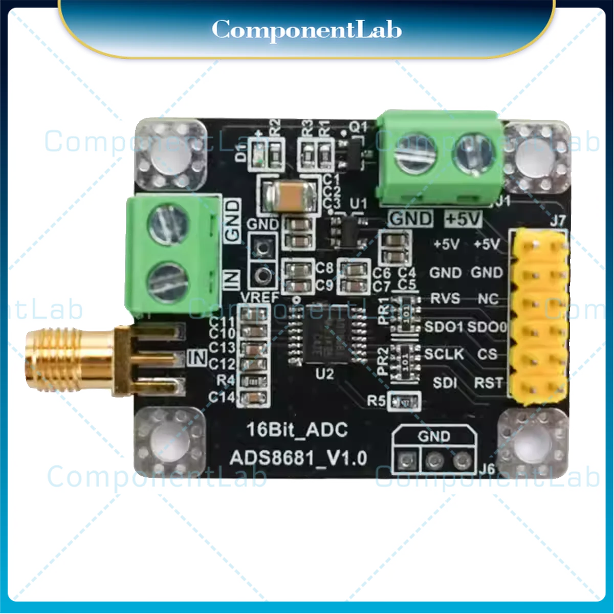 New original ADS8681 analog to digital converter 16 bit ADC data acquisition module sample rate 1MSPS single and double stage