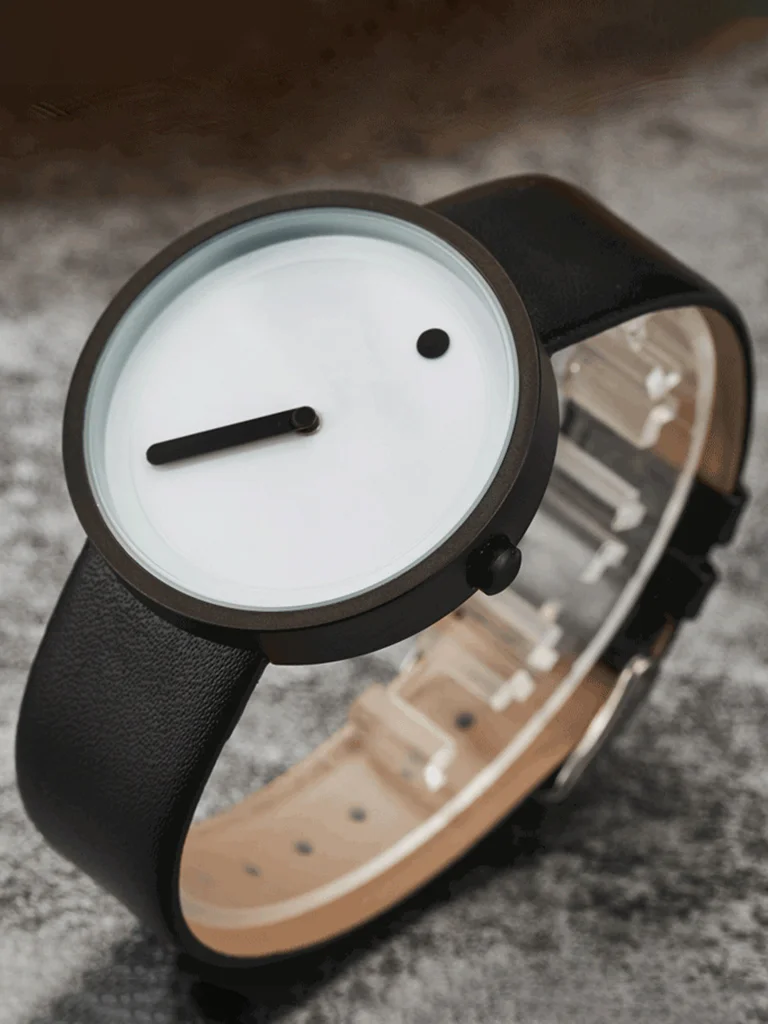 UTHAI CQ191 Simple Style Round Quartz Watch Creative Men's Watch Fashion Casual Leather Women's Watch Gift watchs