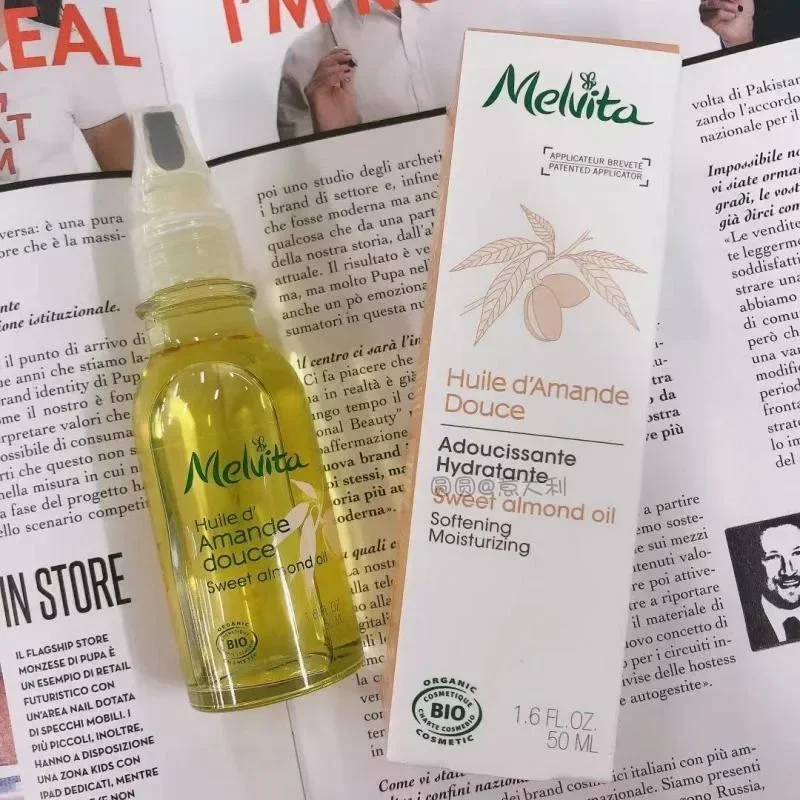 Melvita Original Genuine Sweet Almond Essential Oil 50ml Moisturizing Firming Nourishing Anti-aging Face Serums Skincare