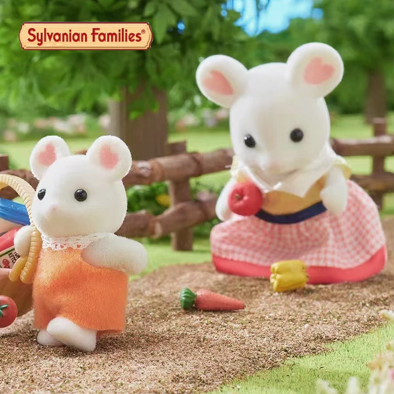 Sylvanian Families 오리지널 마우스 가족 옷 가구 houes 소녀 시뮬레이션 놀이 집 인형 장난감 액세서리 선물