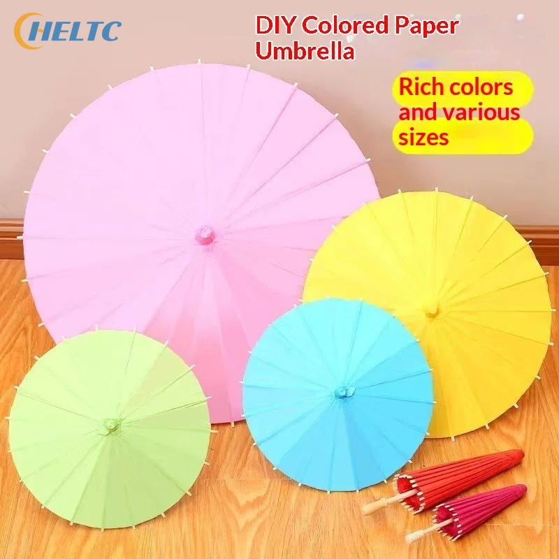 20/30cm Handmade Color Paper Umbrella Wedding Supplies Traditional Kids DIY Painting Paper Umbrella Decor Arts And Crafts