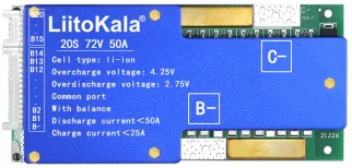 LiitoKala BMS 10S/13S/16S/20S 36V/48V/60V/72V 30A Li-ion Lithium Battery Charger Protection Board Battery BMS With Balance Funct