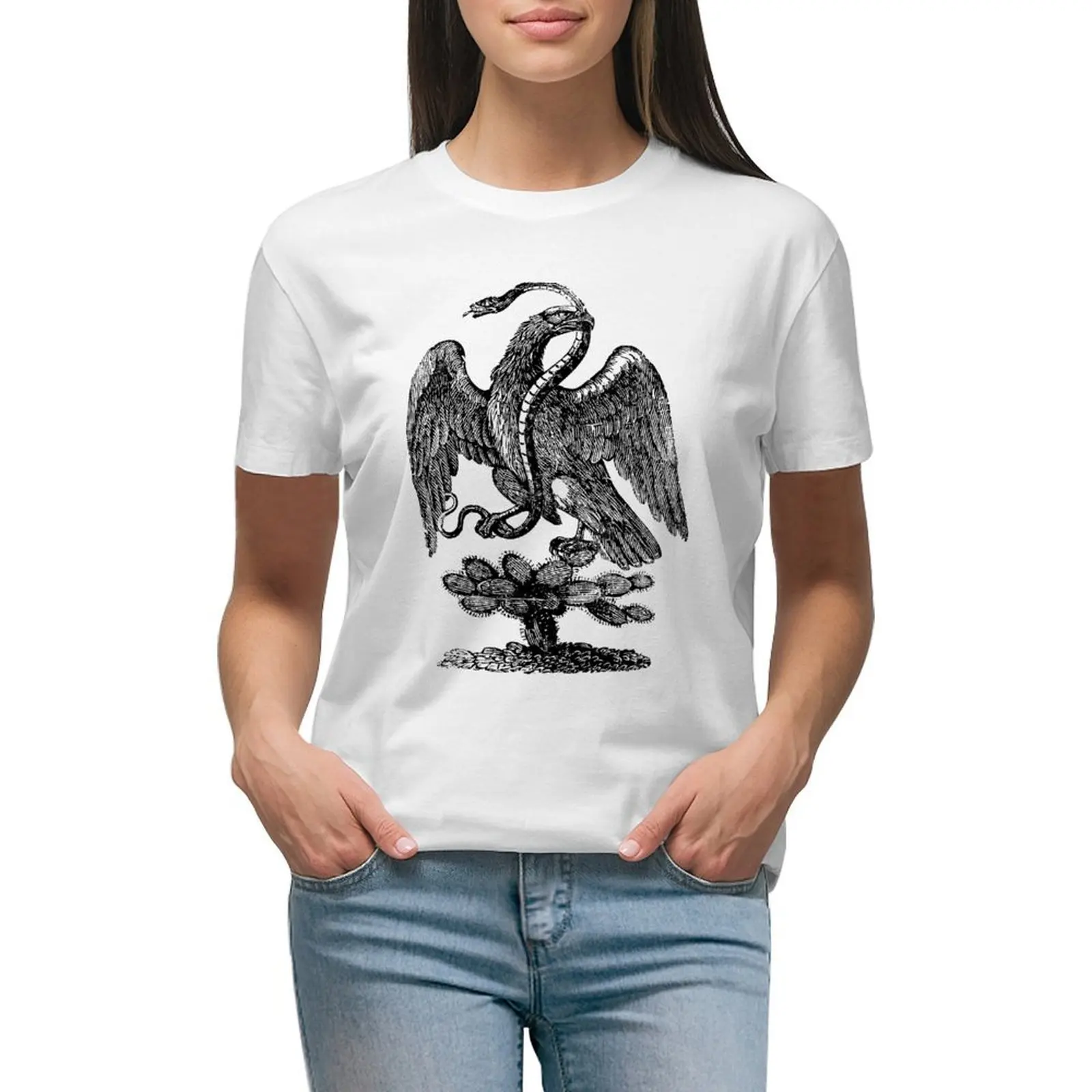 

Eagle and the Serpent T-shirt summer tops tees plus size tops T-shirts for Women