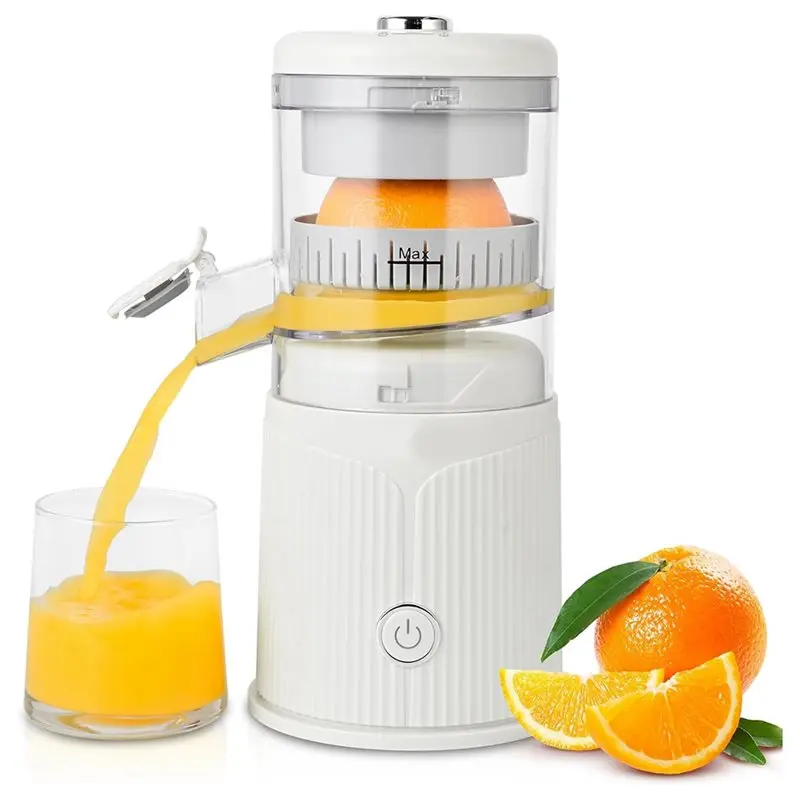 

B58B-White Electric Citrus Juicer, Portable Rechargeable Lemon Squeezer And Orange Juicer With USB-C Charging, Easy To Clean Mac