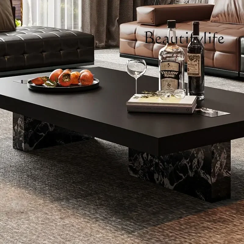 طاولة قهوة مستطيلة الشكل عائمة من P-Tu، موديل جديد 2025 لغرف المعيشة، طاولة قهوة بسيطة من الدرجة المصممة لـ C