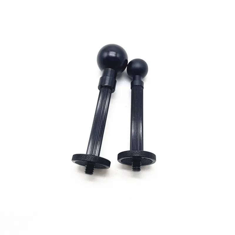Soporte de cabeza de bola de 17mm y 25mm, adaptador largo de tornillo de 1/4 "para cámara de acción Gopro Insta360, soporte para teléfono, soporte para GPS