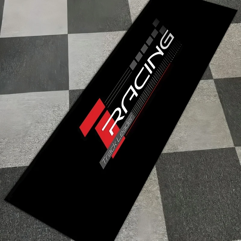 

VIKAMA Racing Rugs, Stain-Resistant and Non-Slip Runner Rugs, Garage and Motorcycle Parking Mats, Home Decor