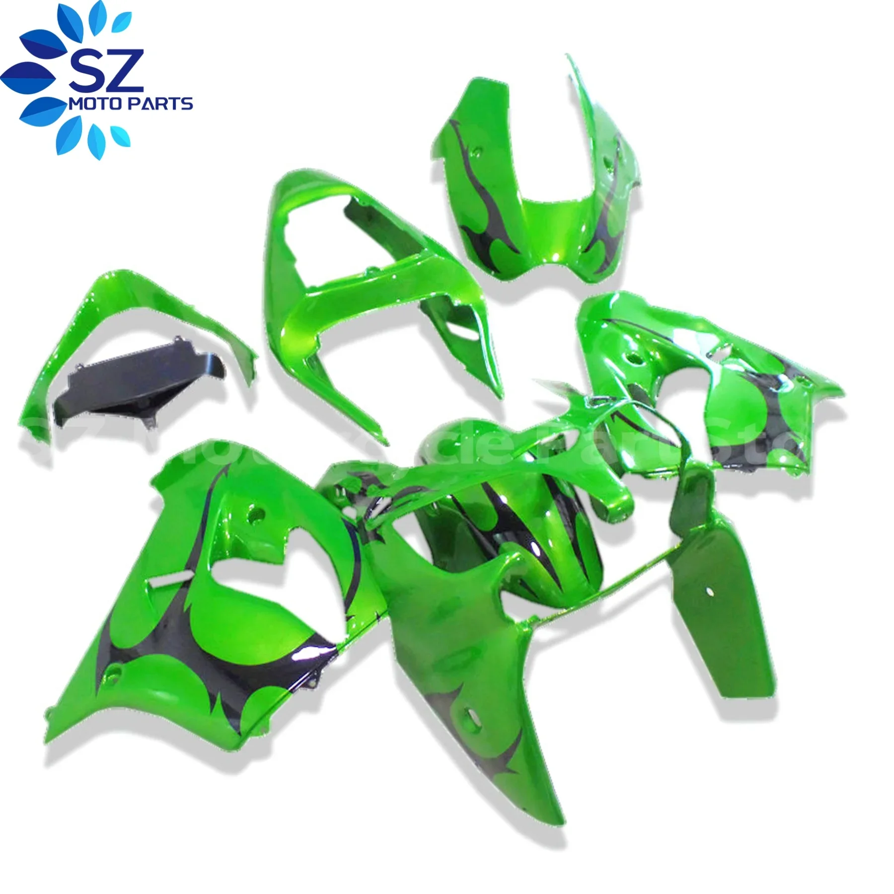 

High quality plastic fairing kit for Kawasaki ZX9R 00 01 02 03 green purple fairings set Ninja ZX 9R 2000 2001 2002 2003 EO20