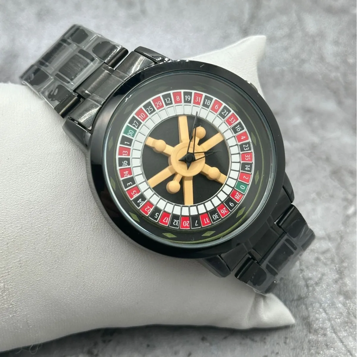 

Rotating Dial Las Vegas Roulette Desktop Theme Quartz Men Watch Fashion Business Waterproof Luminous Watch Men Clock AAA Watches