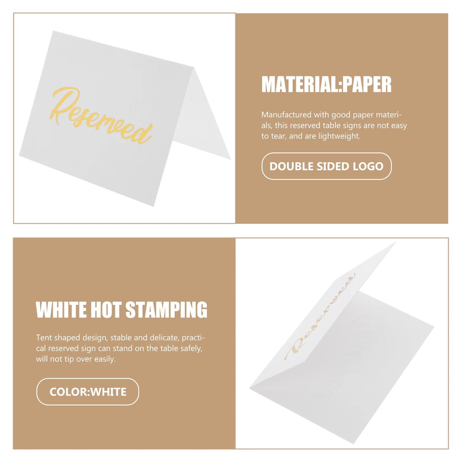 

50 Pcs Chair Banquet Party Accessory Wedding Place Cards for Number Table Decorations