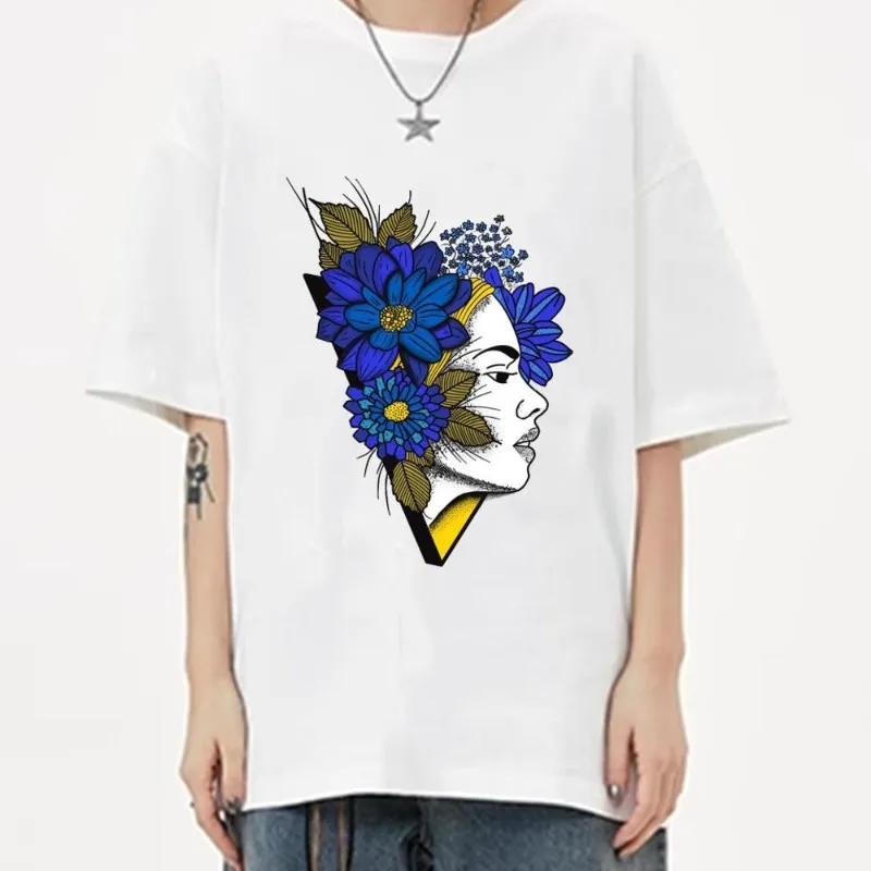 U-Ukraina Flag T Shirt Women Couple Clothes Short Sleeve Collar Fashion Man Cotton Summer Sporty