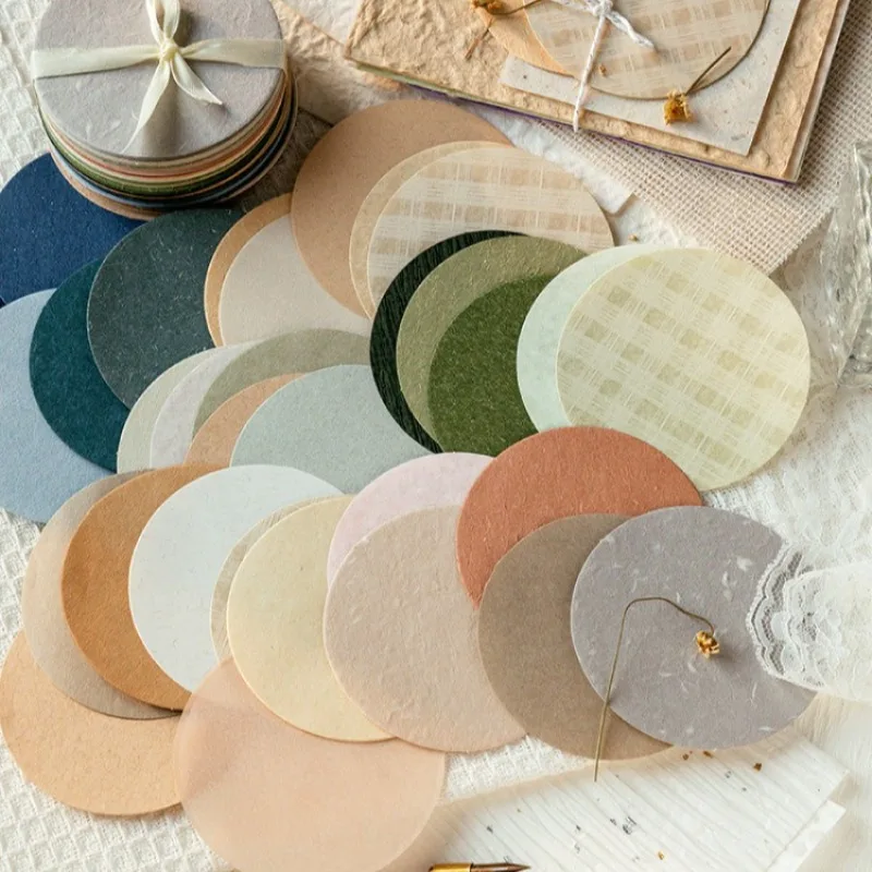 กระดาษโน้ตทรงกลมแบบมินิมอล ตกแต่งสมุดบันทึก แผ่นบันทึกข้อความทรงกลมสำหรับผู้วางแผนและงานสแครปบุ๊ค