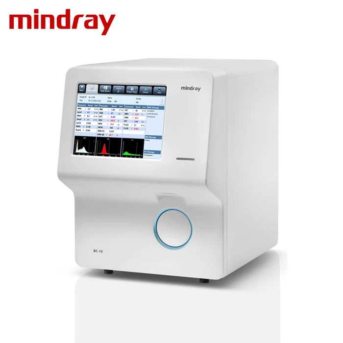 Ready to Ship Laboratory Equipment Mindray 3 Part Blood analysis CBC Bc10 Hematology Analyzer For Human