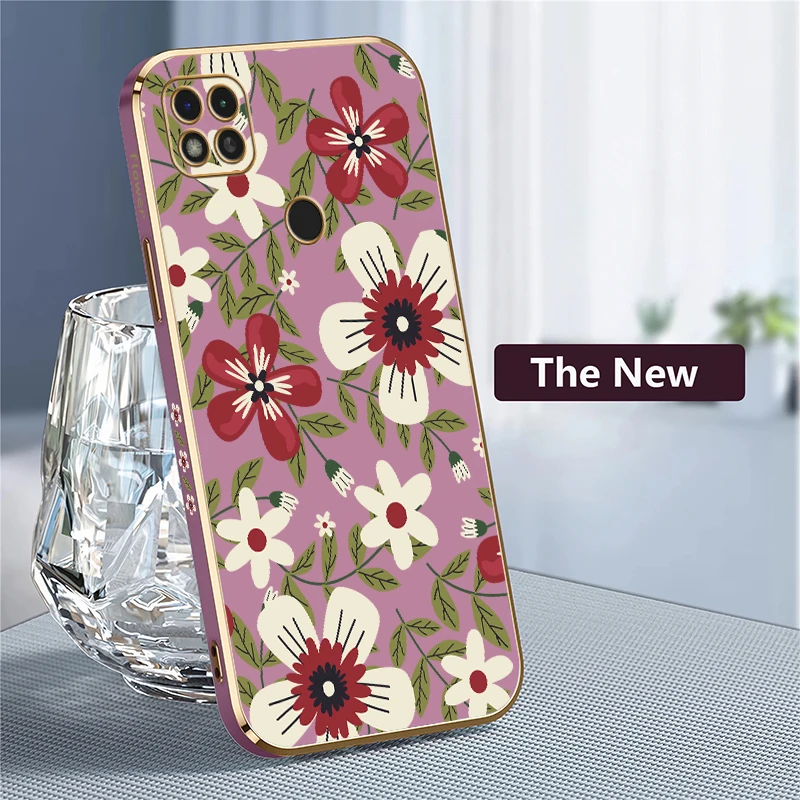 سيليكون لينة بولي TPU جراب هاتف ل Xiaomi Redmi A3 A5 A1 A2 زائد 14C 12 12C 13C 5G 13 تصفيح للصدمات زهرة طباعة غطاء